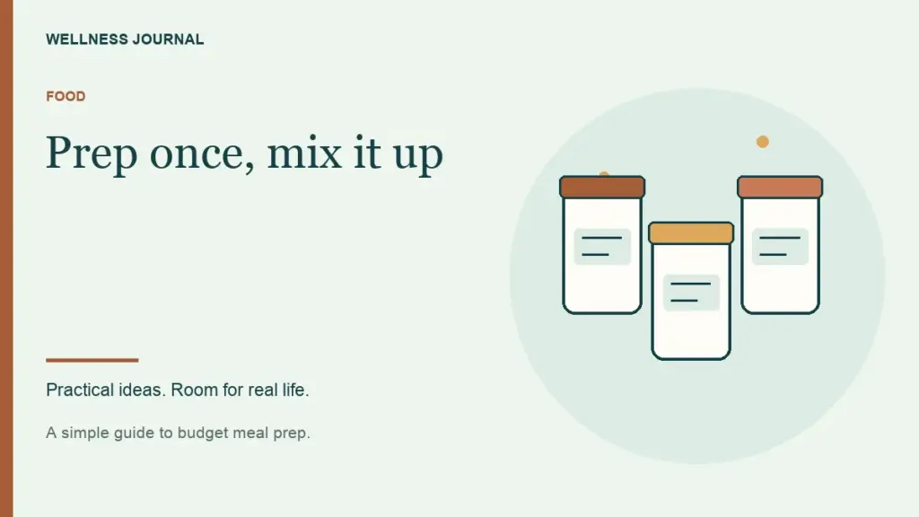 Illustrated guide: prep once, mix it up.