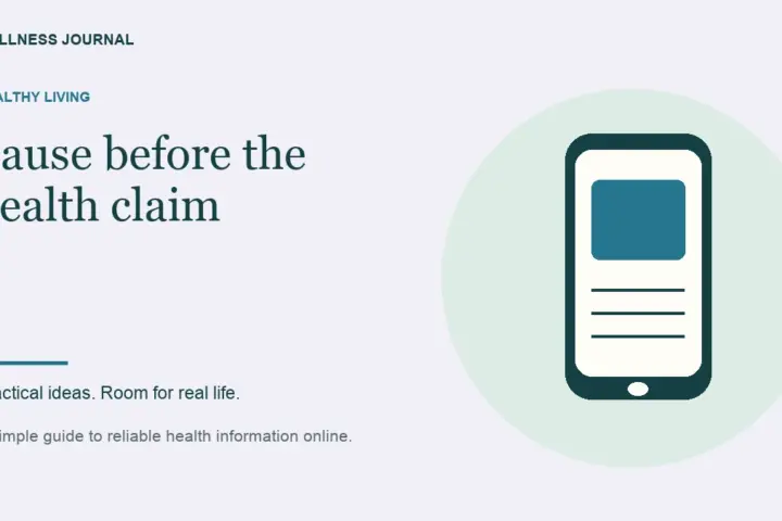 Illustrated guide: pause before the health claim.