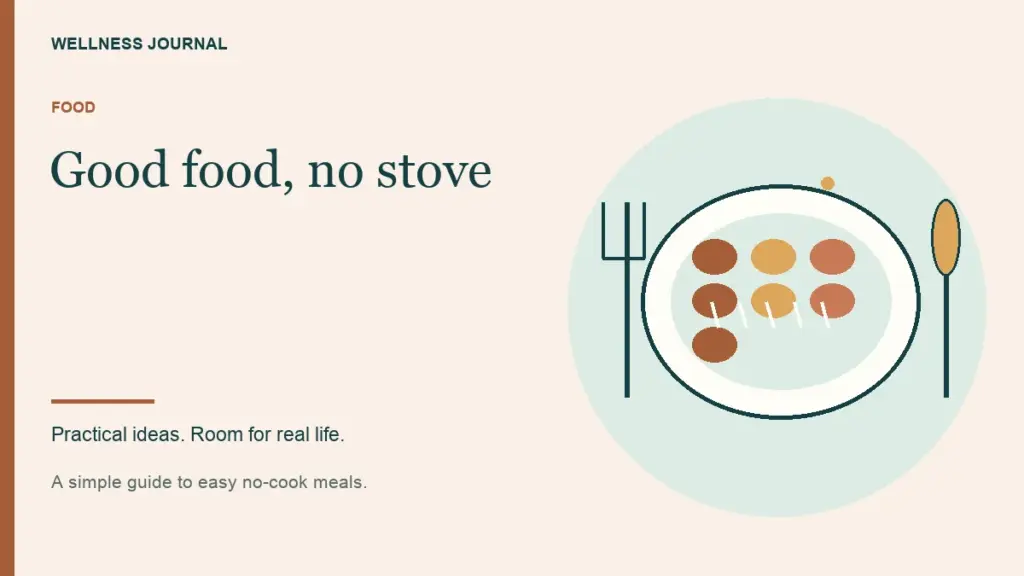 Illustrated guide: good food, no stove.
