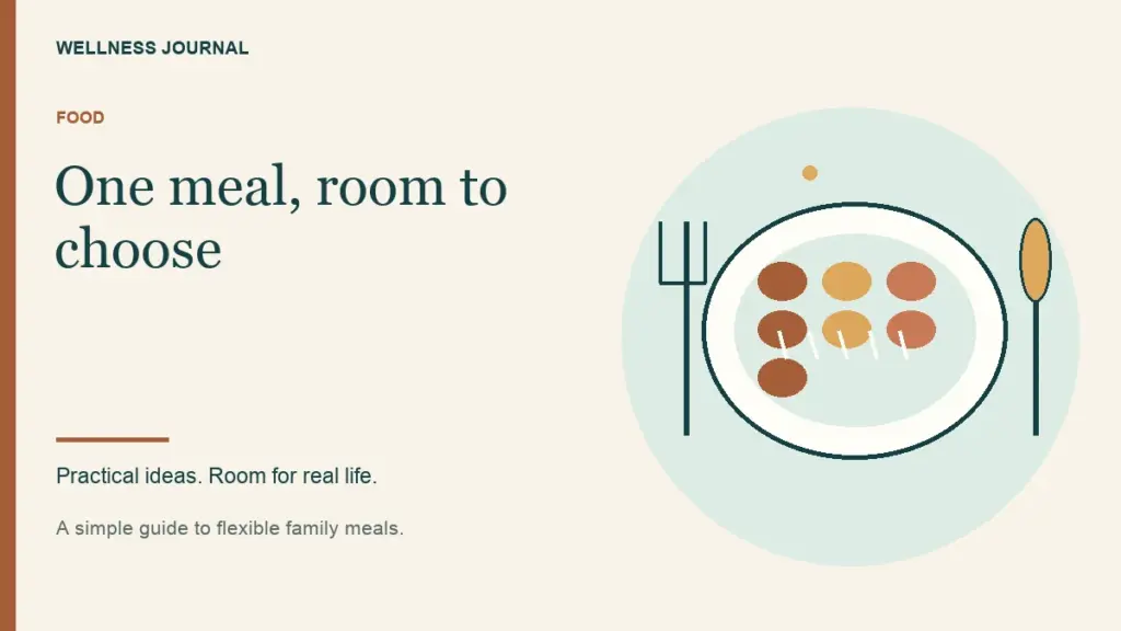 Illustrated guide: one meal, room to choose.