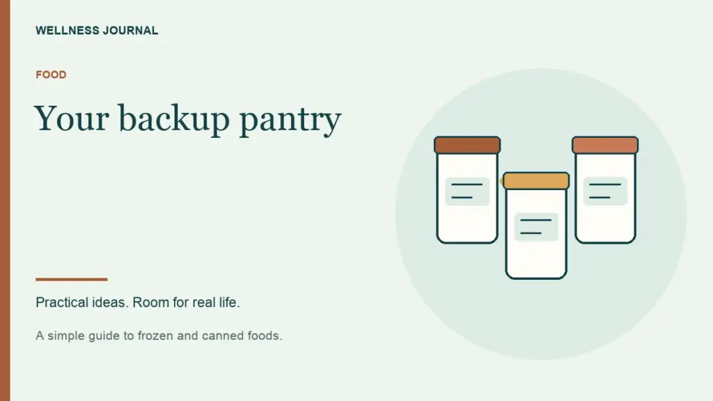 Illustrated guide: your backup pantry.