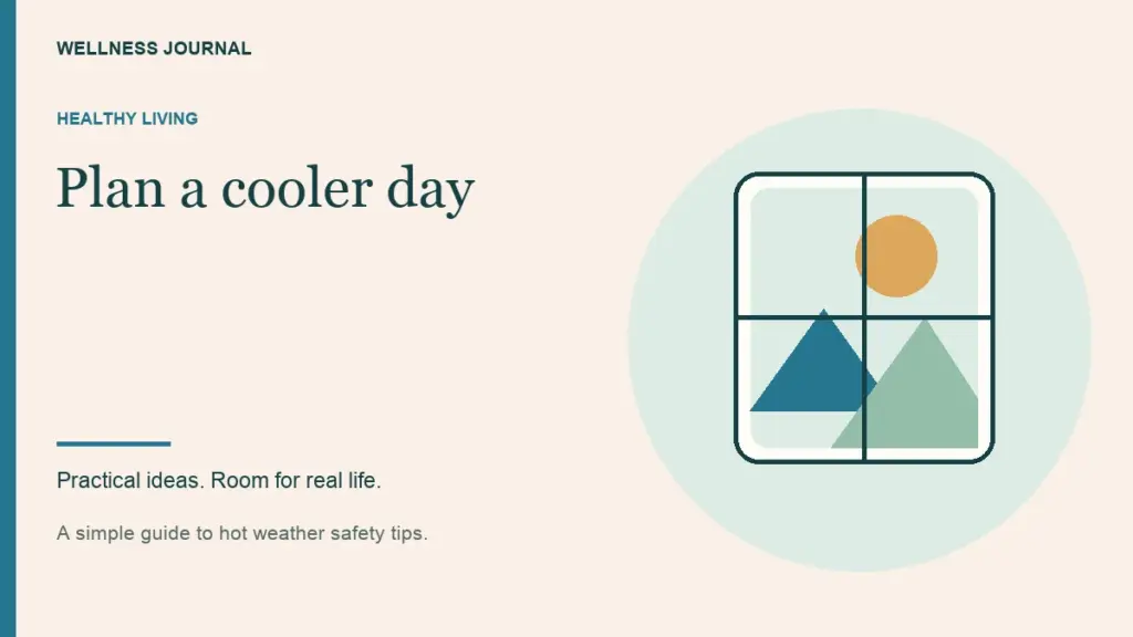 Illustrated guide: plan a cooler day.