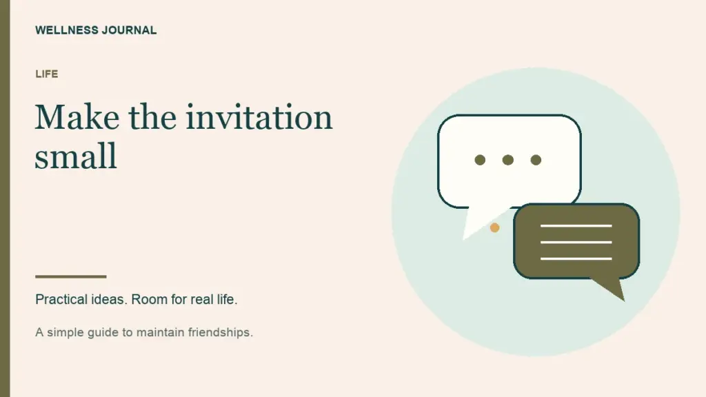 Illustrated guide: make the invitation small.