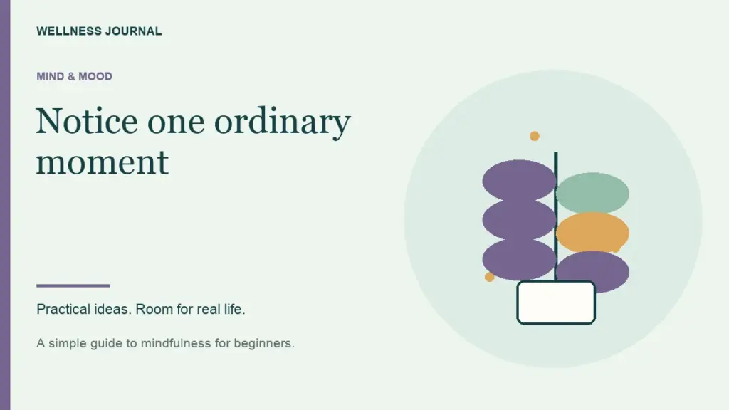 Illustrated guide: notice one ordinary moment.
