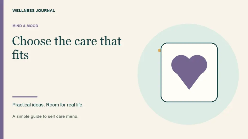 Illustrated guide: choose the care that fits.