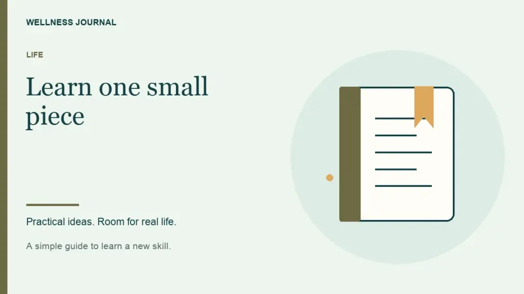 Illustrated guide: learn one small piece.